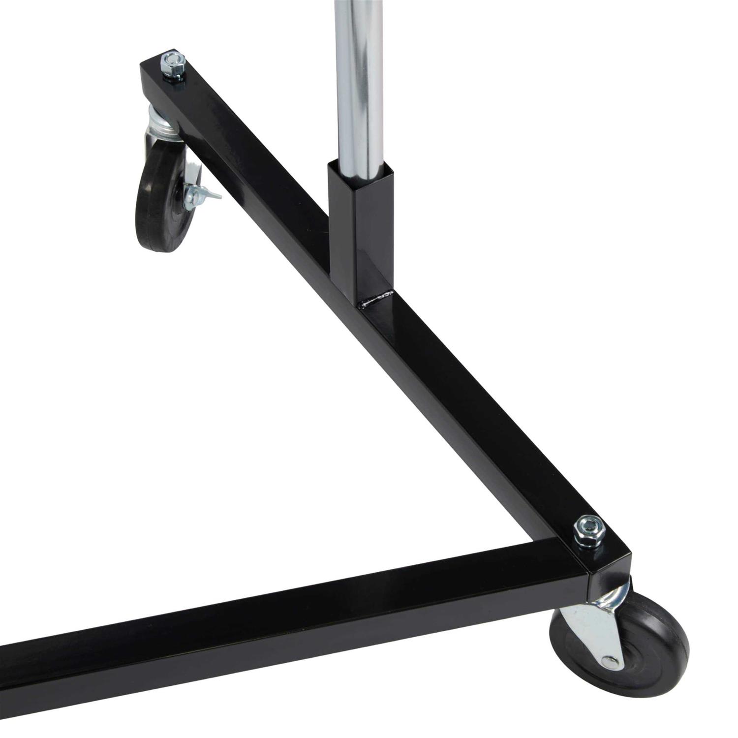 SSWBasics Single Rail Z-Truck Clothing Rack 63&”W x 24&”D x 68&”H