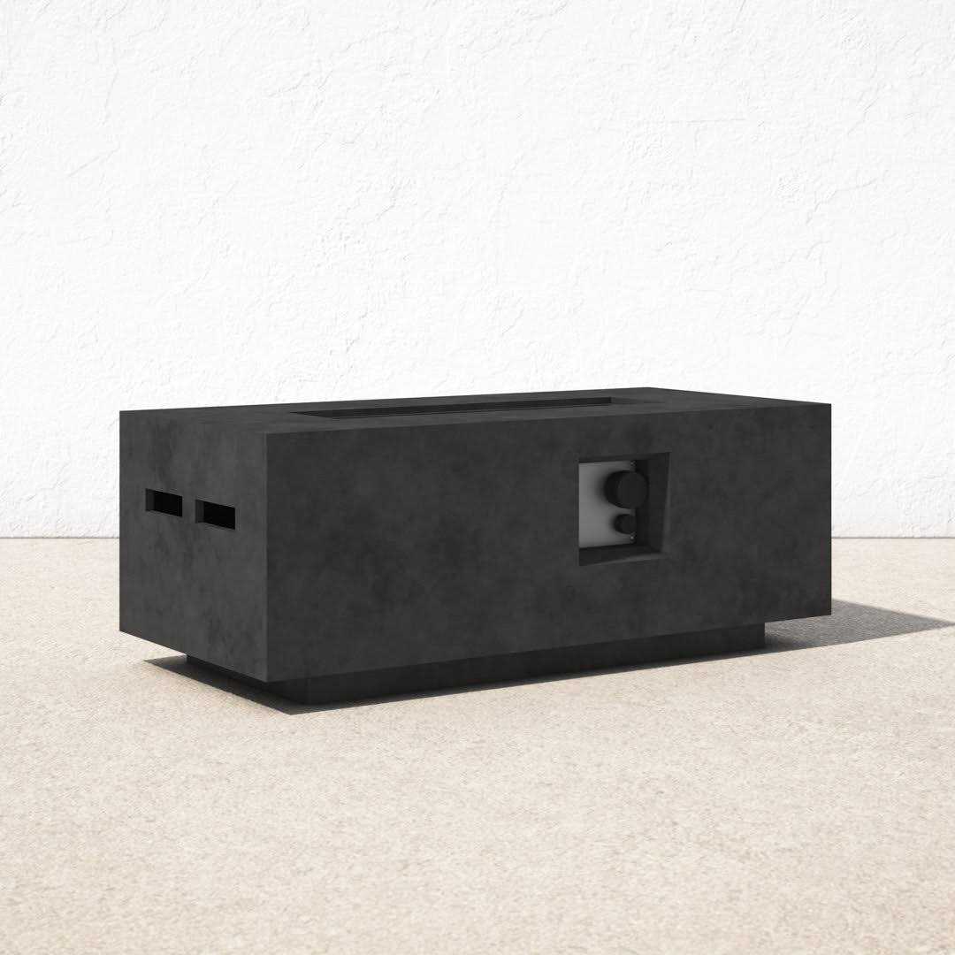AllModern Rashid Concrete Propane Outdoor Fire Pit Table Finish