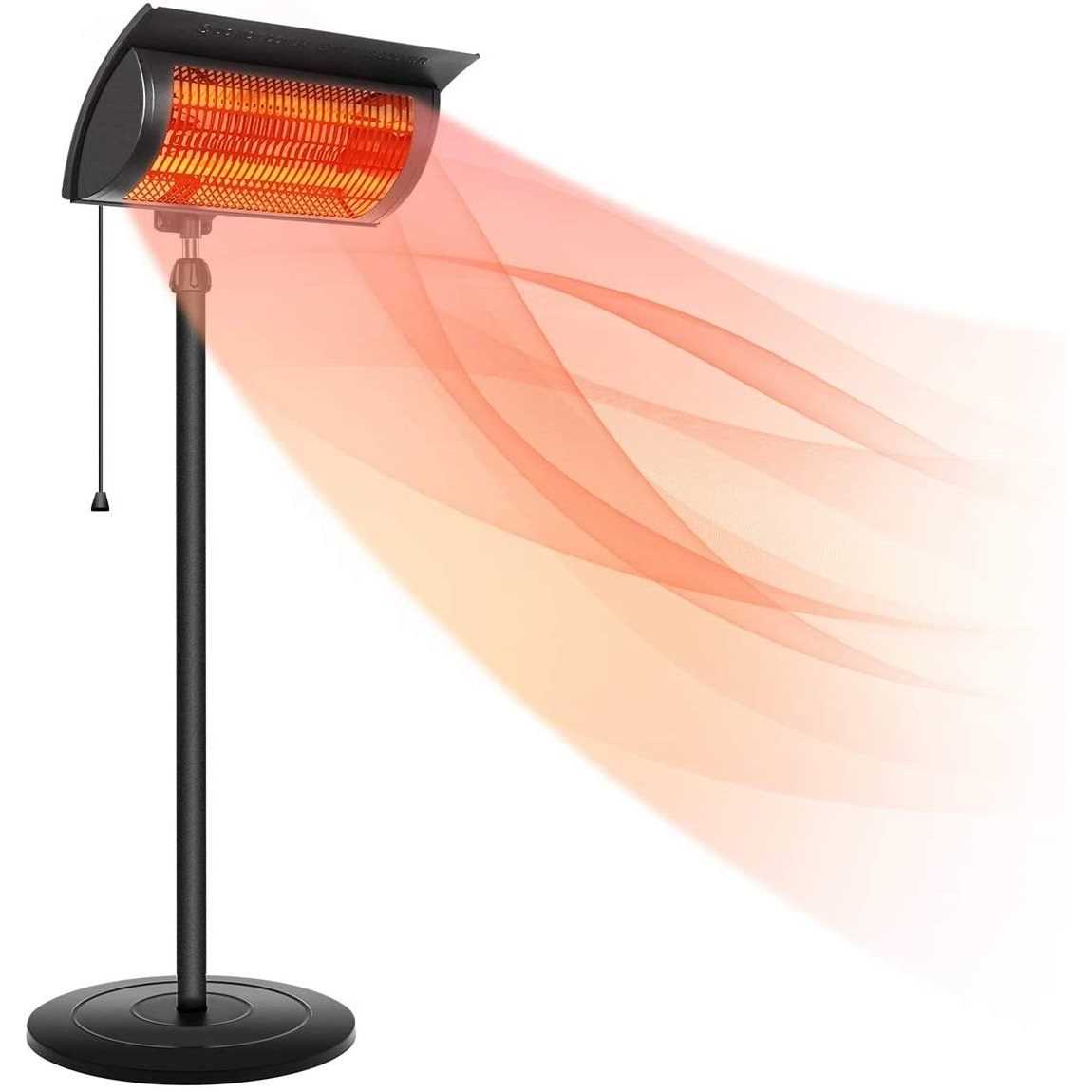 1,500-Watt Infrared Standing Heater Indoors and Outdoors Heater with Overheat Protection