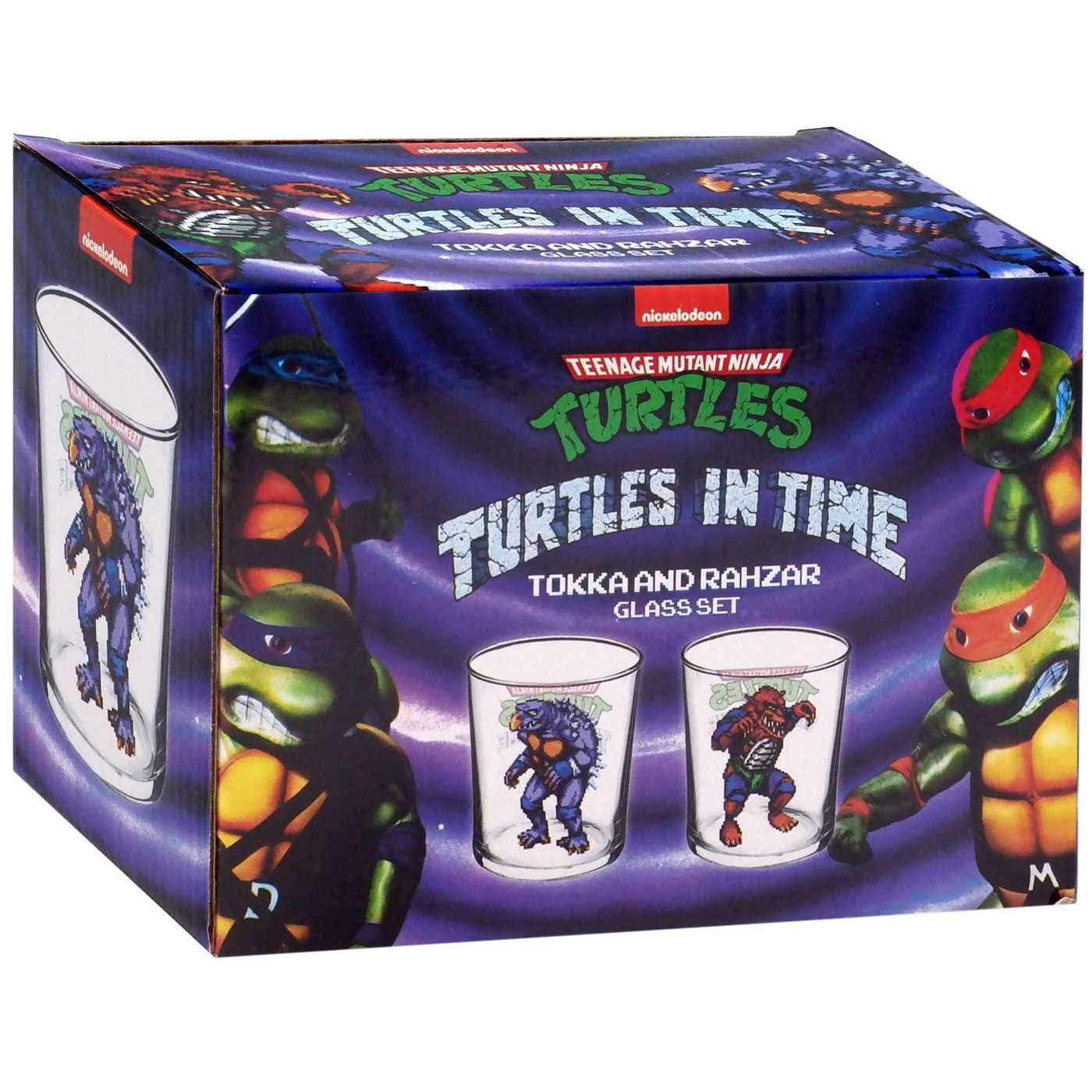Teenage Mutant Ninja Turtles Turtles in Time Tokka & Rahzar Glass Set
