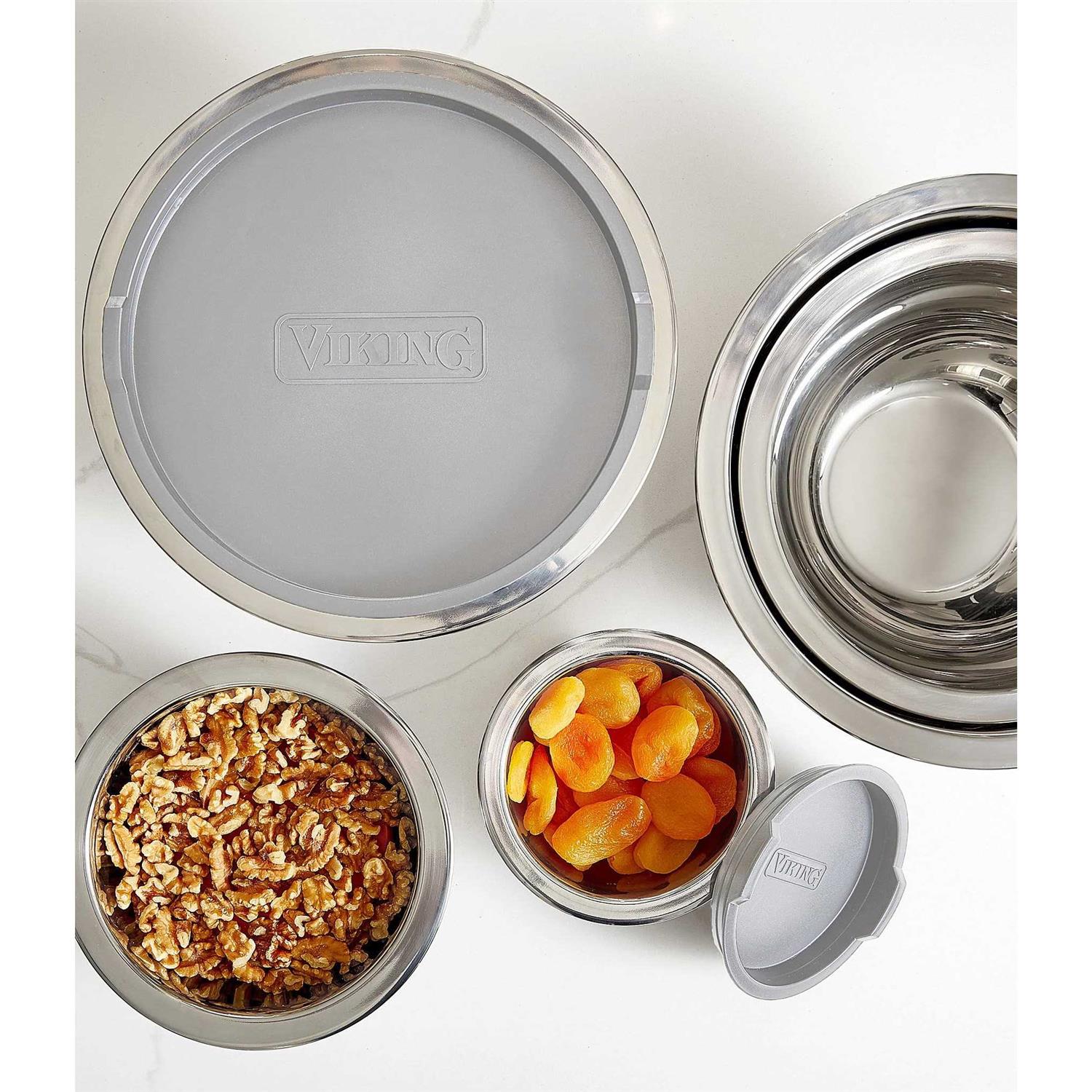 Viking 10 Piece Stainless Steel Mixing, Prep and Serving Bowl Set