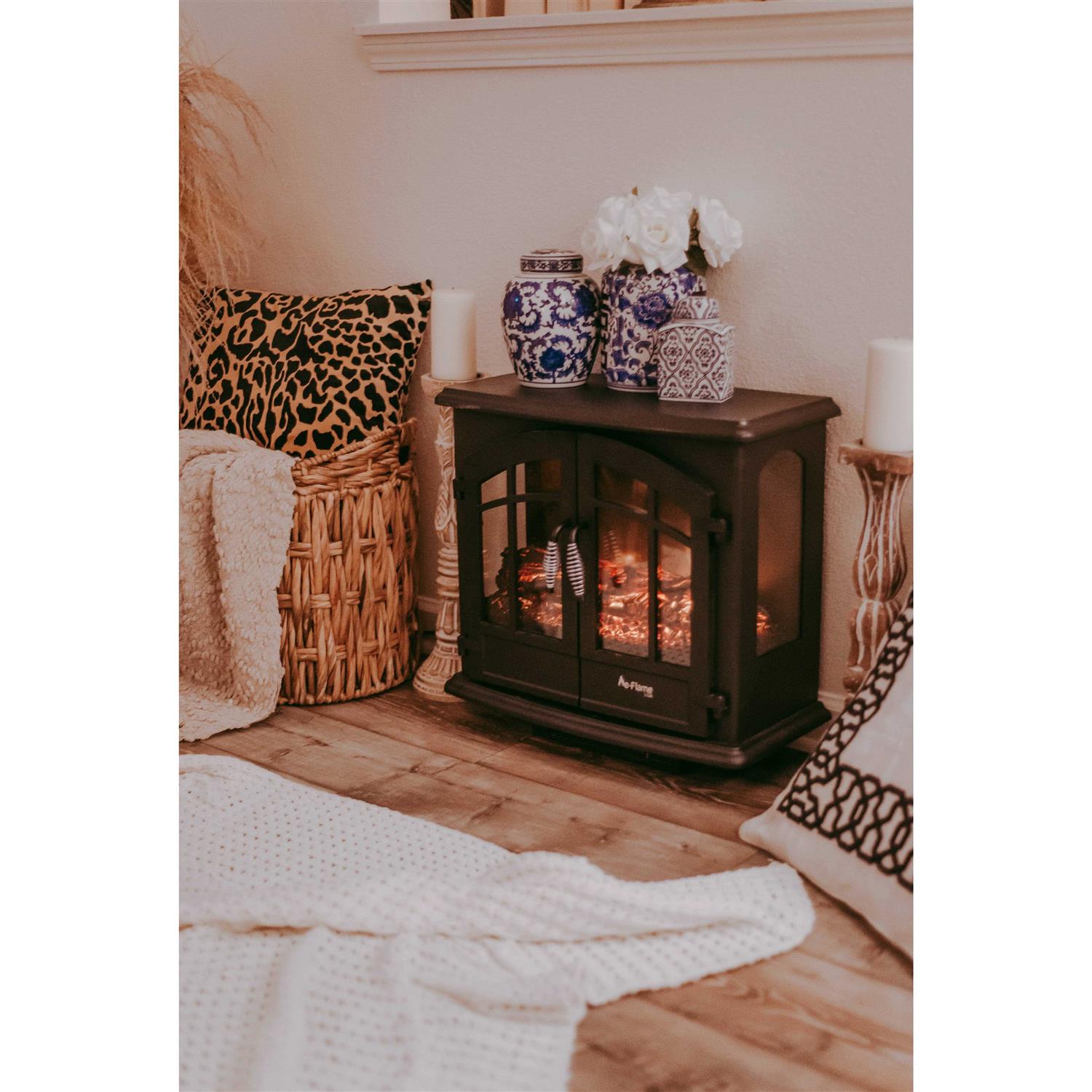 e-Flame Jasper Free Standing Electric Fireplace Stove USA
