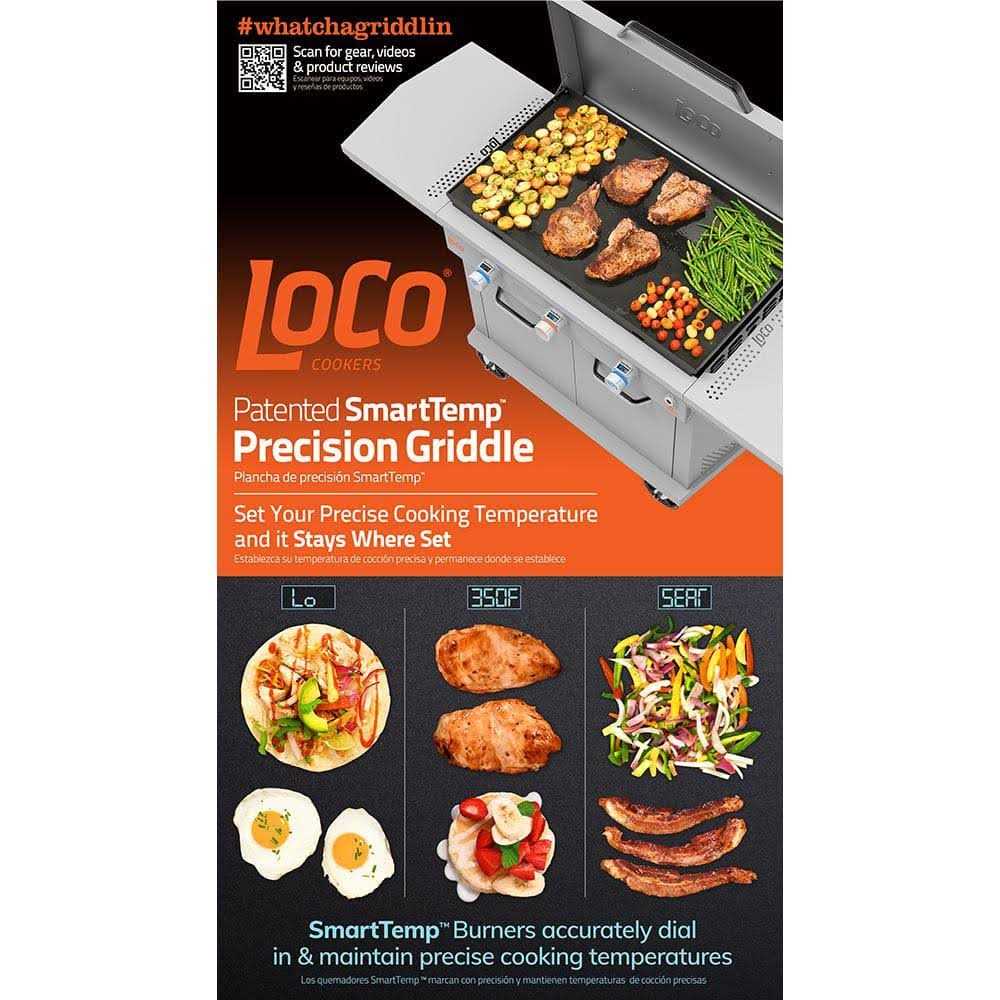 LoCo 3 Burner Liquid Propane Outdoor Griddle with Hood