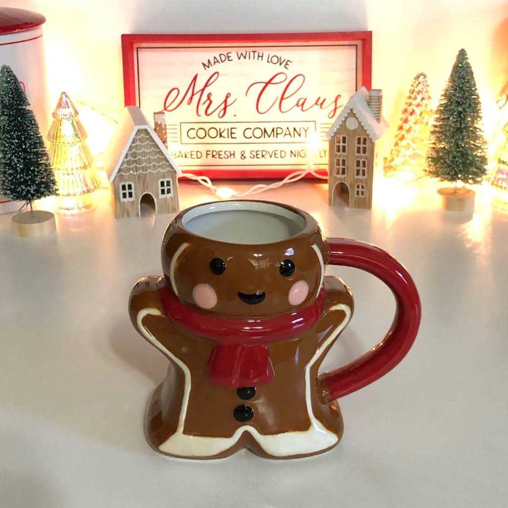Wondershop Christmas Earthenware Figural Gingerbread Man Mug