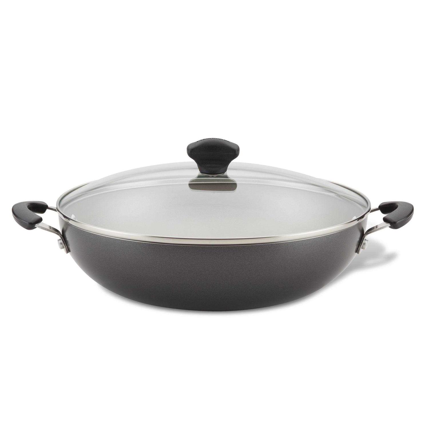 Farberware Cookstart Aluminum DiamondMax Nonstick Covered Wok