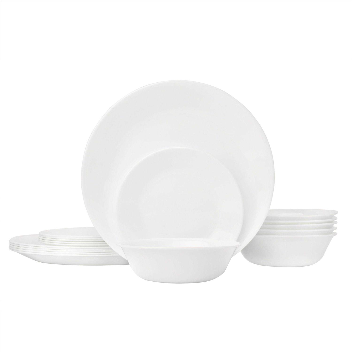 Corelle Winter Frost White 18-Piece Dinnerware Set