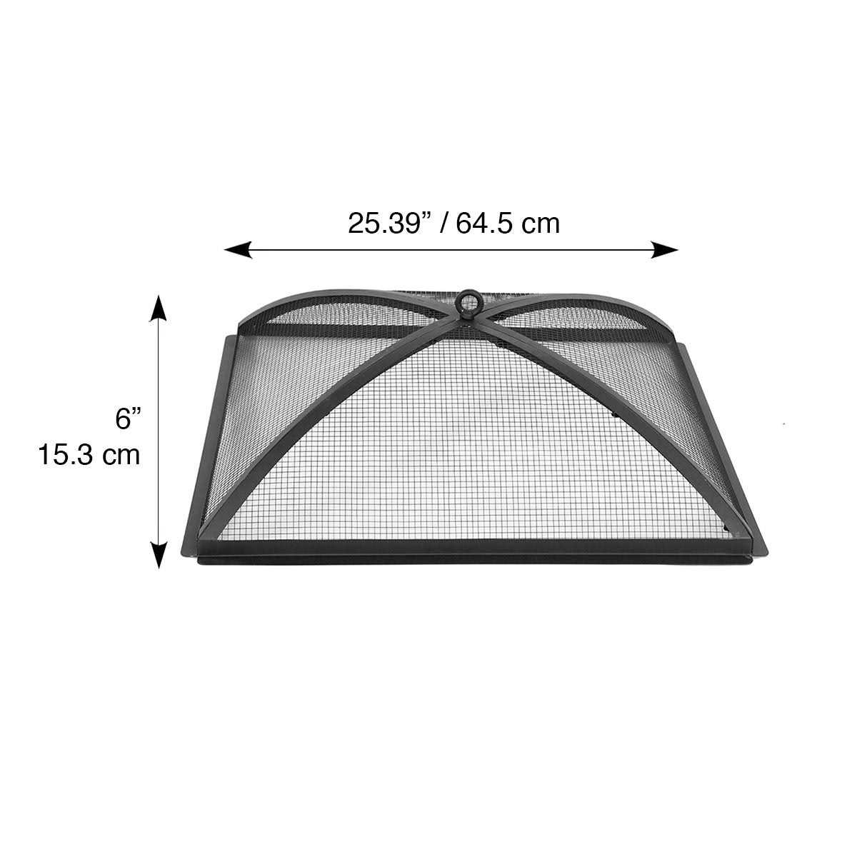 Blue Sky Outdoor Living Spark Screen and Lift for Square Mammoth Patio Fire Pit