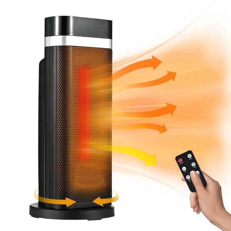 Space Heater Electric Heaters 750w/1500w Ceramic Heater Fan 4 Modes 12h Timer with Safe Overheating and Tip Over Protection Heating