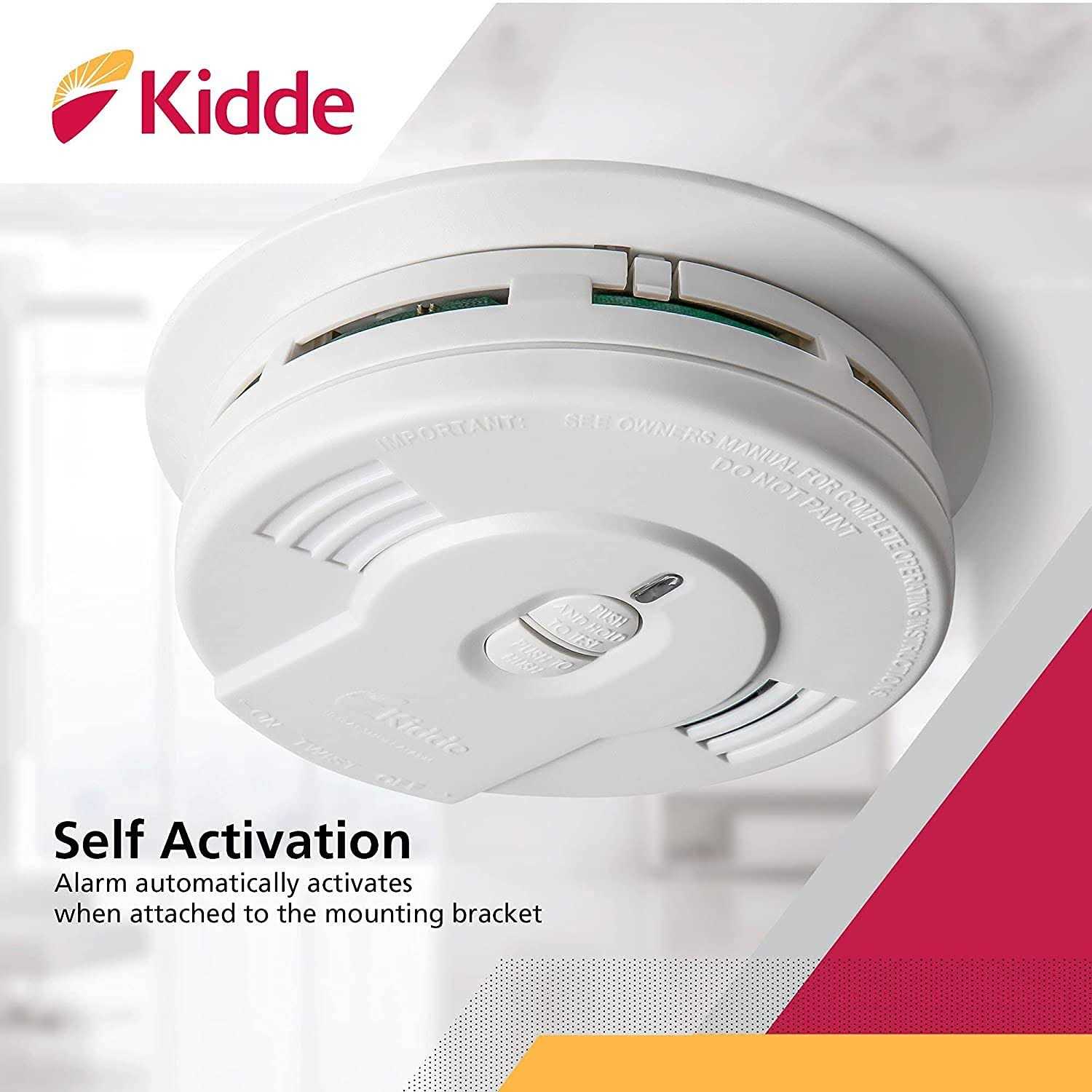 Kidde Smoke Detector 10-Year Battery LED Indicators