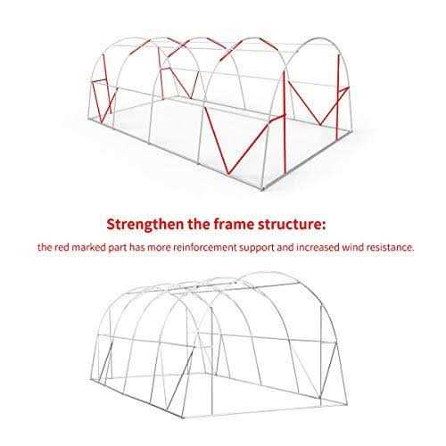 Erommy 10′ x 7′ Greenhouse Large Gardening Plant Hot House Portable Walking in Tunnel Tent
