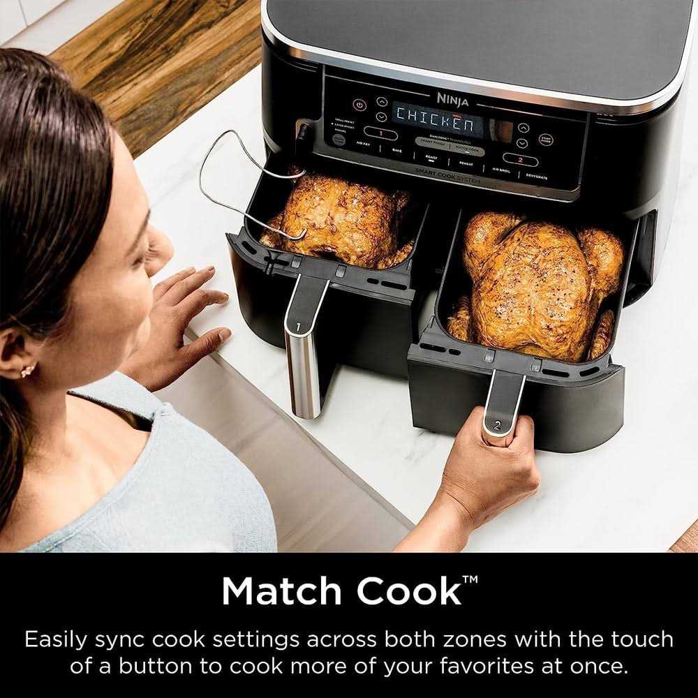 Ninja DZ550 Foodi 10 Quart 6-in-1 DualZone Smart XL Air Fryer 2