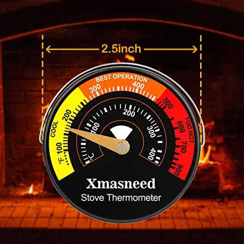 Xmasneed Wood Stove Thermometer Magnetic Oven Stove Temperature Stove Top Thermometer Fo