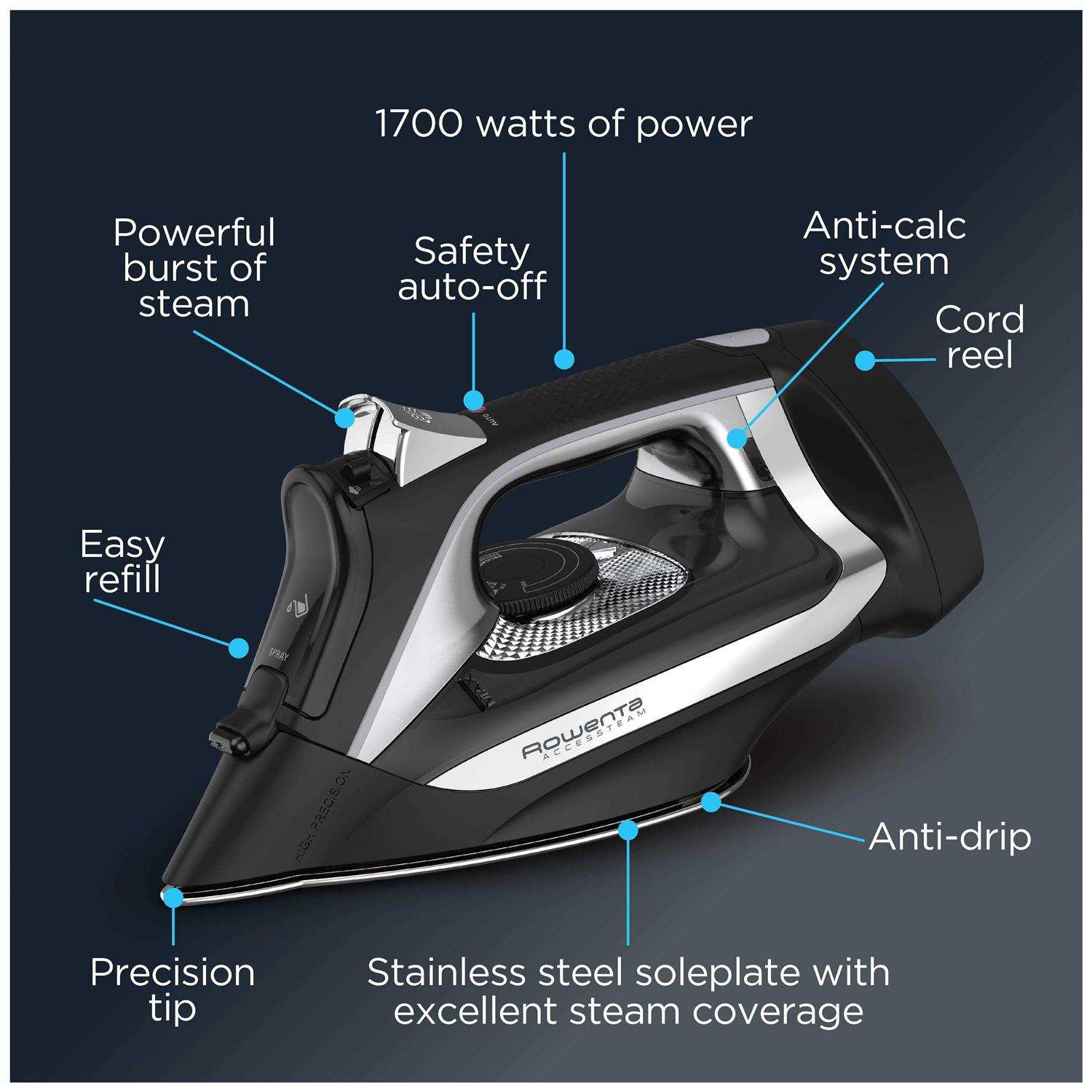 Rowenta Accesssteam Cordreel Iron