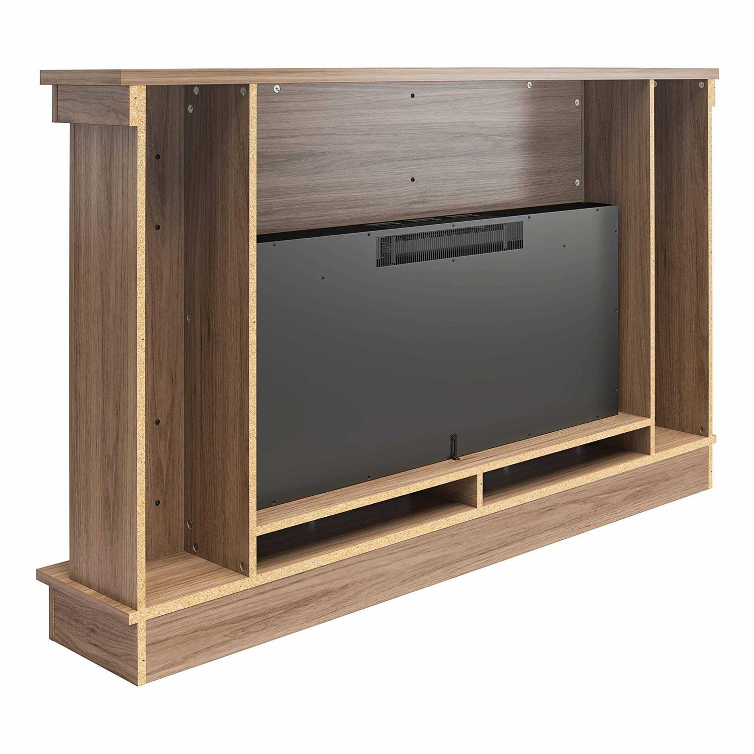 Ameriwood Home Elmcroft Wide Mantel with Linear Electric Fireplace