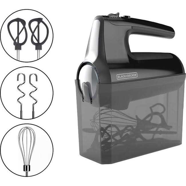 Black & Decker Performance Helix Premium Black Hand Mixer