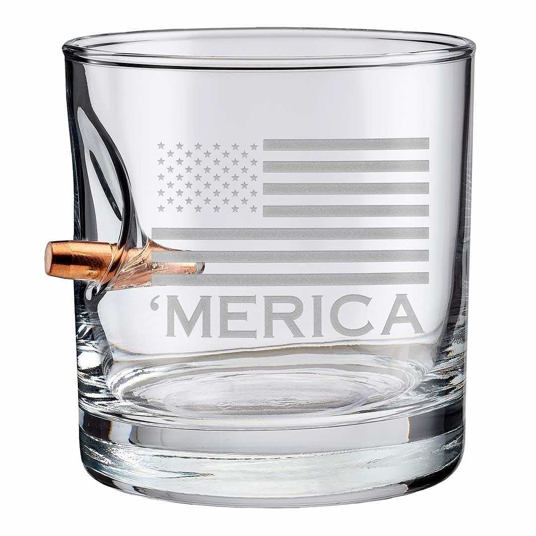 BenShot 11-oz. ‘Merica Rocks Glass w/ Bullet