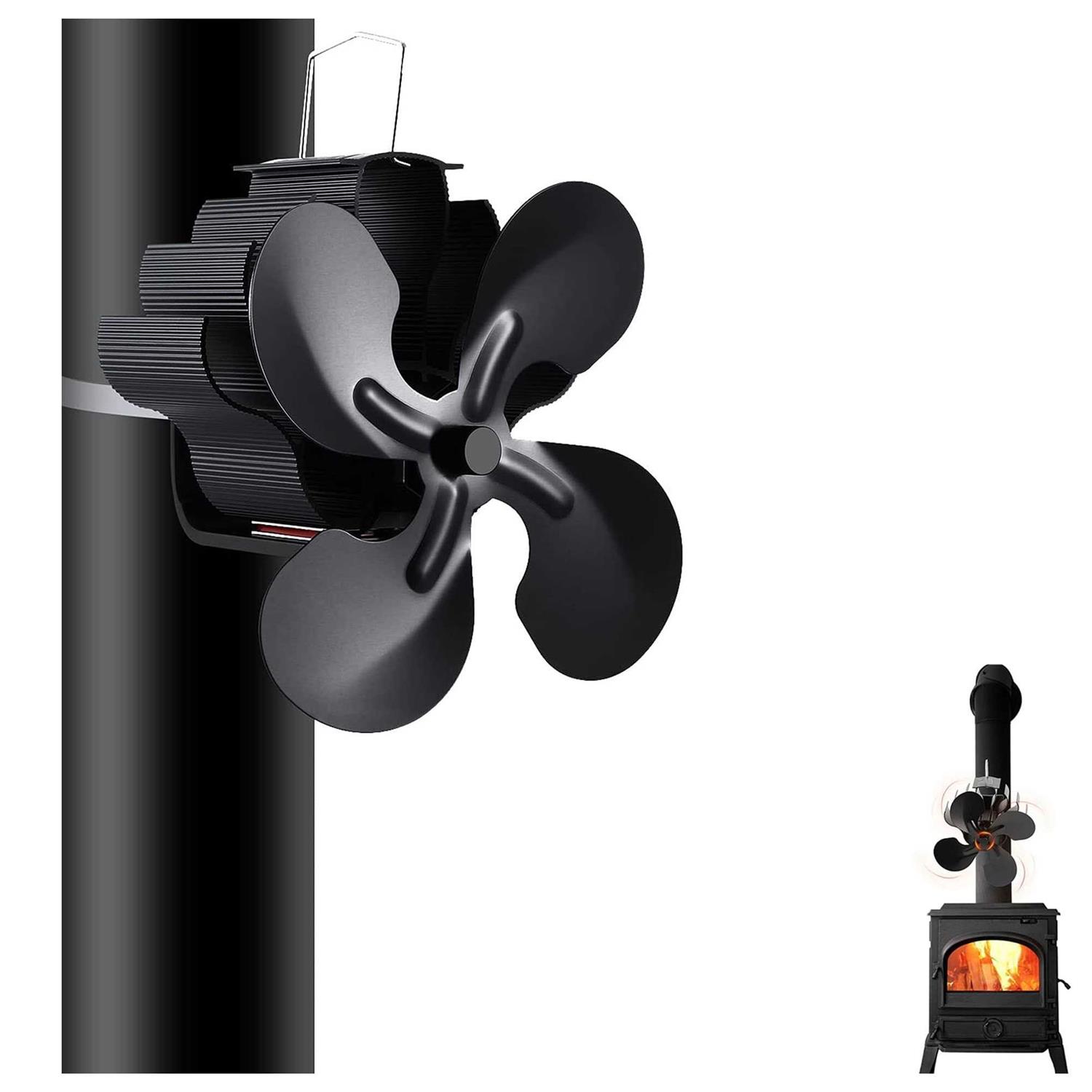 Panda100 Heat Powered Stove Fan-2019 Upgrade Designed Silent Operation 4 Blades