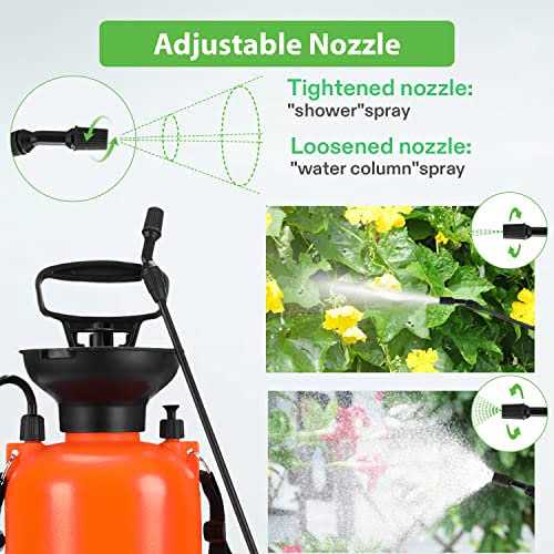 VIVOSUN Pump Pressure Sprayer Pressurized Lawn & Garden Water Spray Bottle with Adjustable Shoulder Strap