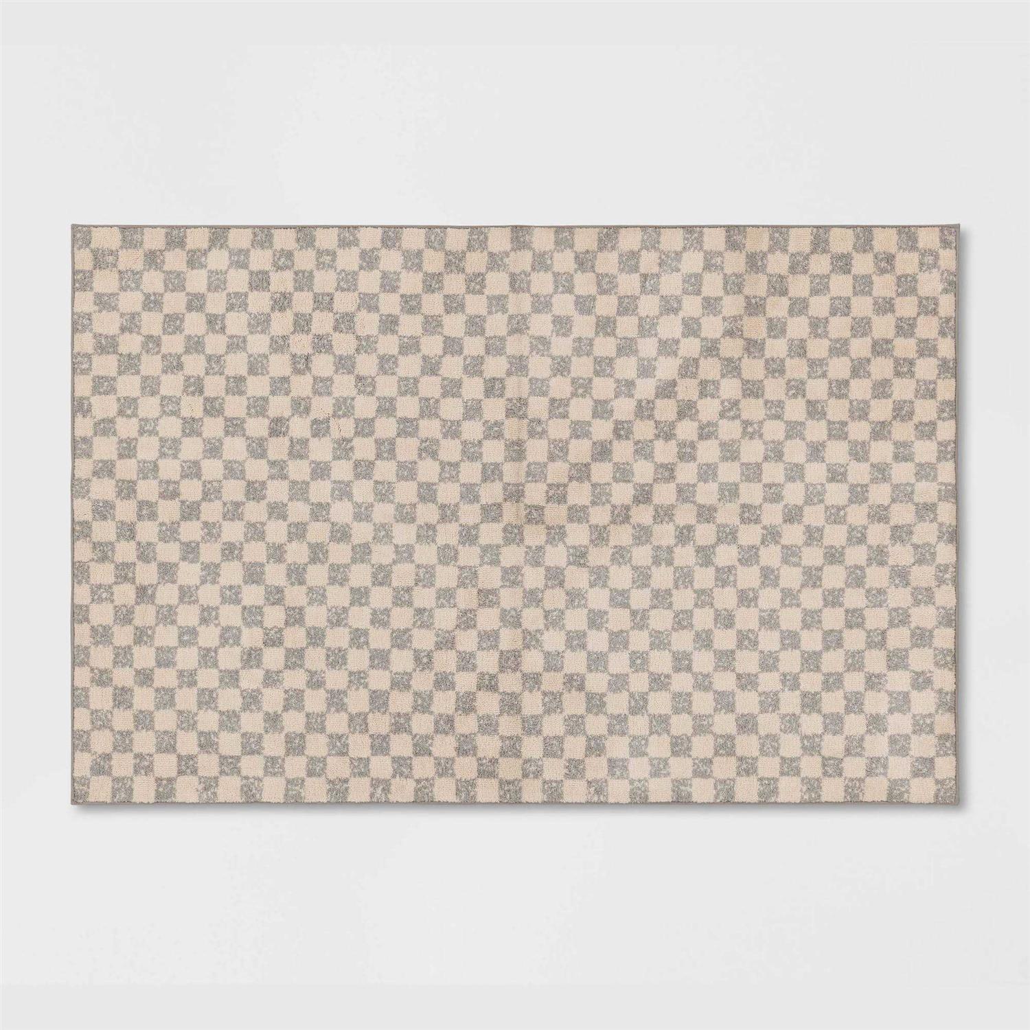 Threshold 2’6×4′ Checkerboard Plush Accent Rug