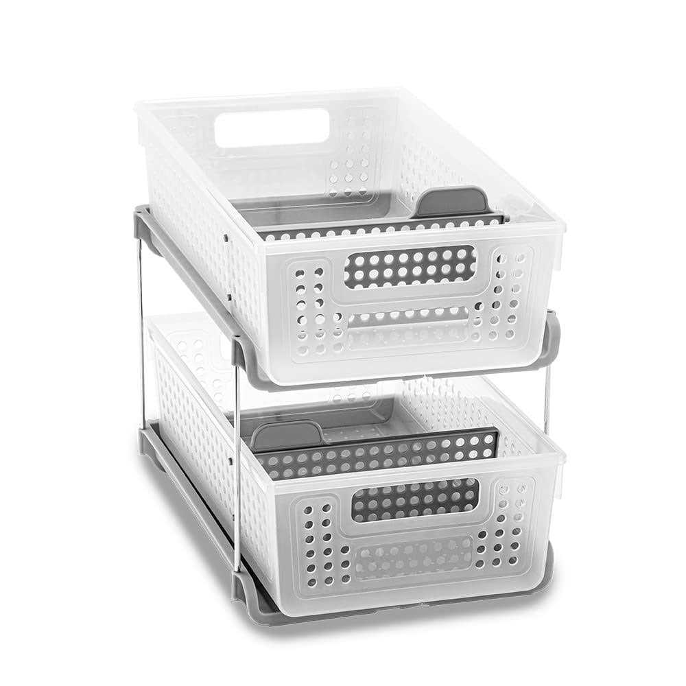 Madesmart 2-Tier Organizer with Dividers Slide-Out Baskets