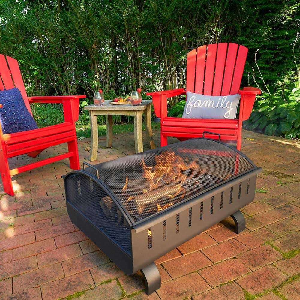 Style Selections 22.5-in W Black Steel Wood-Burning Fire Pit WAD2027ES-L