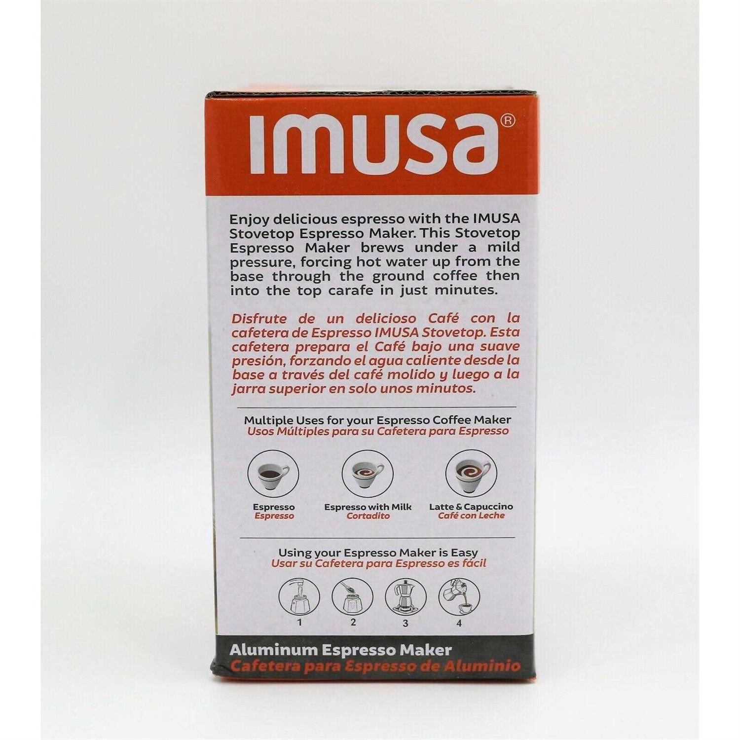Imusa Usa Aluminum Stovetop 6-cup Espresso Maker