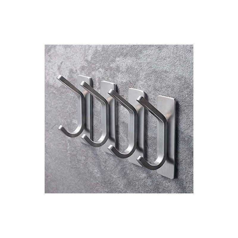 YIGII Towel Hook/Adhesive Hooks Wall Hooks for Coat/Robe/Towels Stick on Bathroom/Kitchen