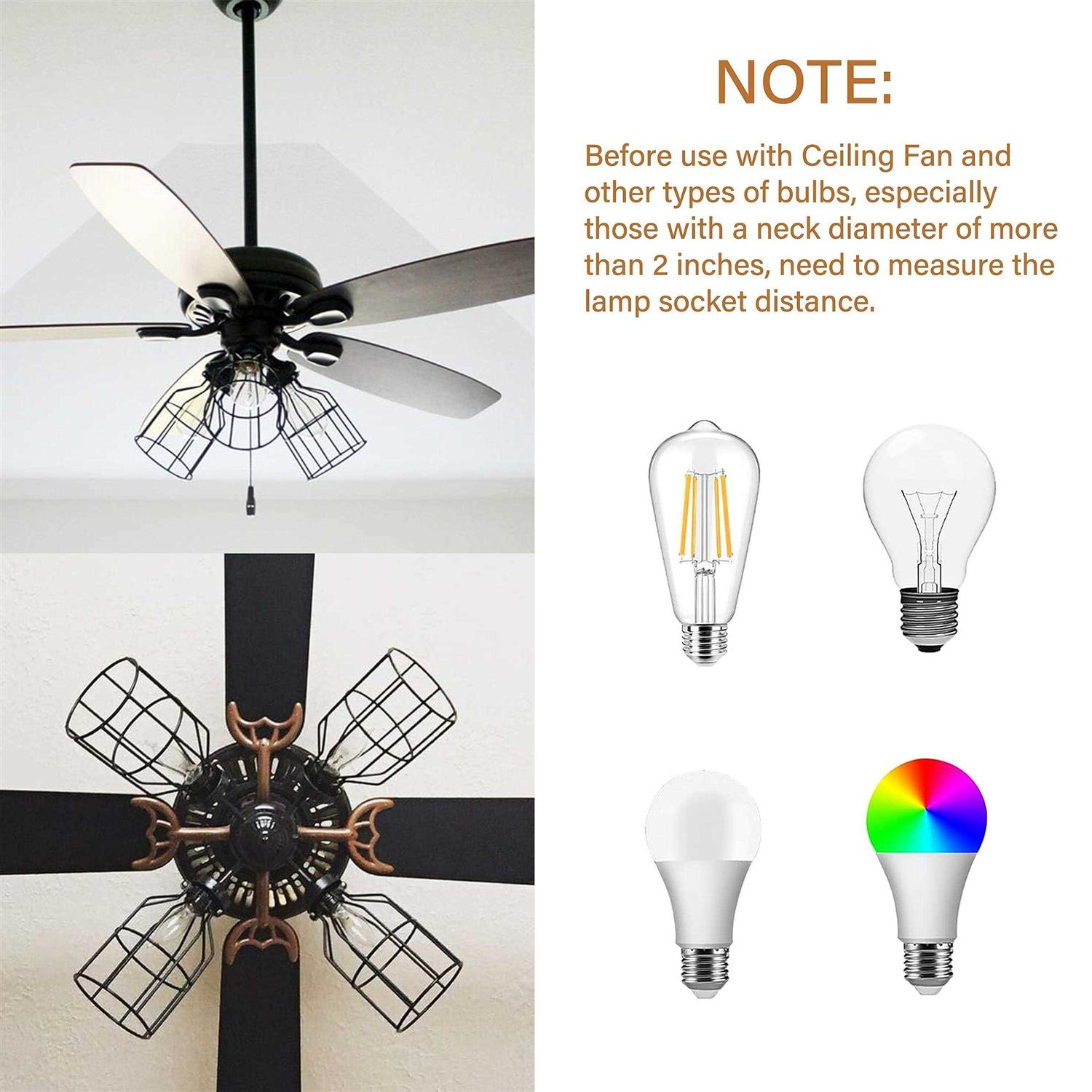 Simple Deluxe Adjustable Industrial Clamp on Metal Bulb Guard Cage for Pendant