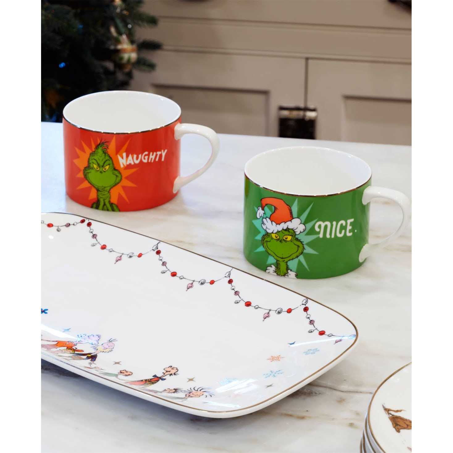 Grinchie Gifts Naughty & Nice Mugs Lenox