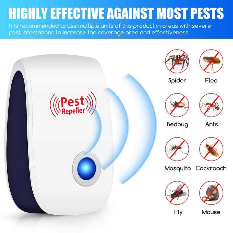 10 Packs Ultrasonic Pest Repeller Electronic Mouse Repellent Ultrasonic Plug in Rodent Repellent Indoor Sonic Repellent Pest Control for Insect