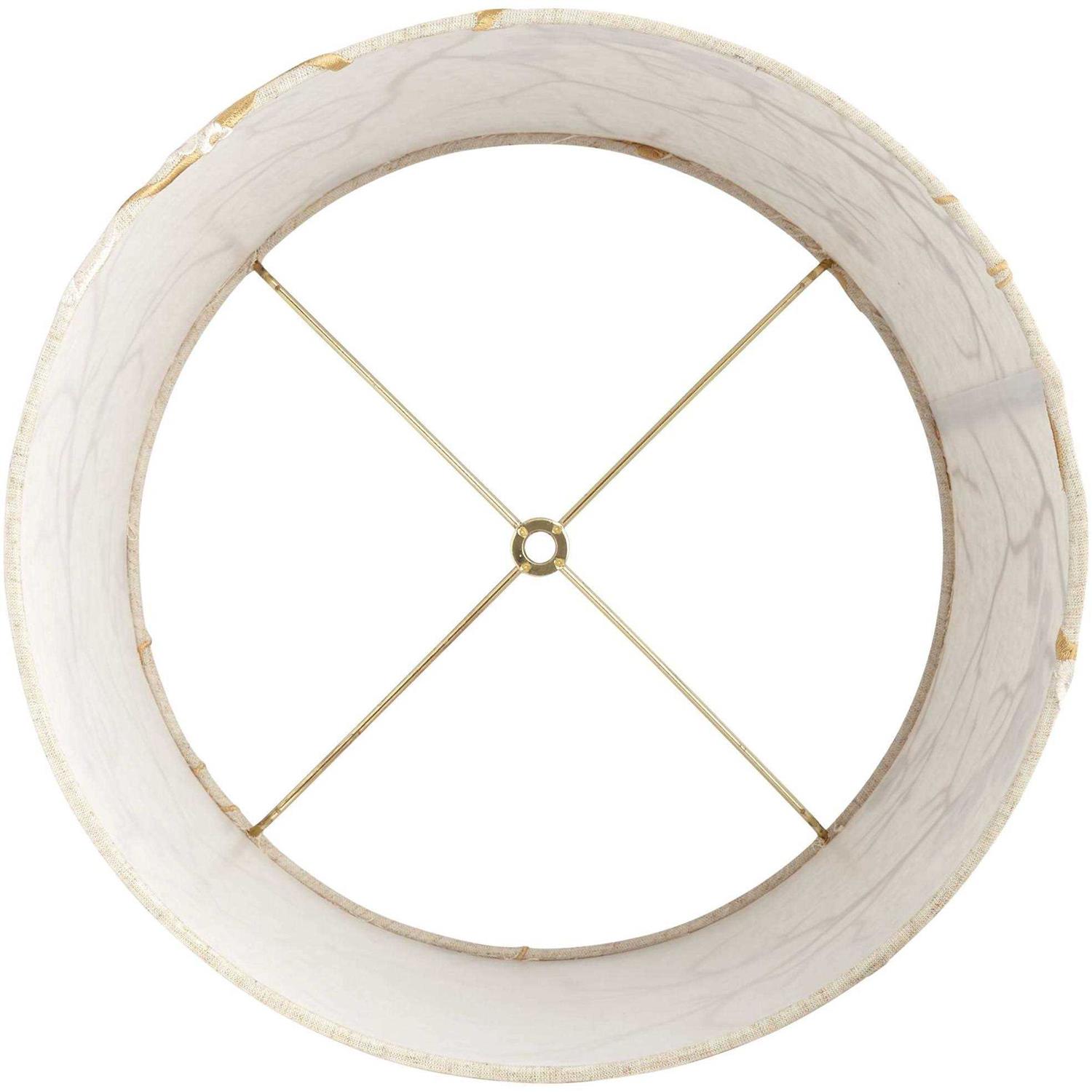 Springcrest Beige Plum Flower Embroidery Drum Shade 12x14x11