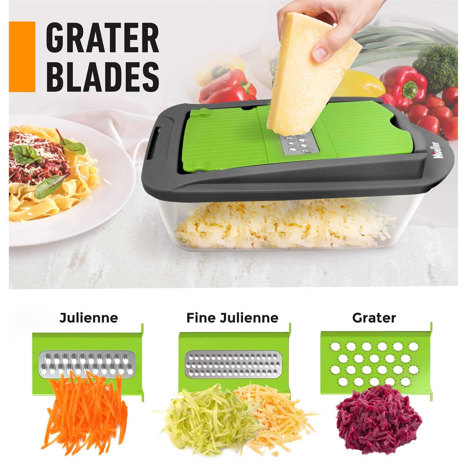 Mueller Austria Mueller Pro-series 10-in-1 8 Blade Vegetable Chopper