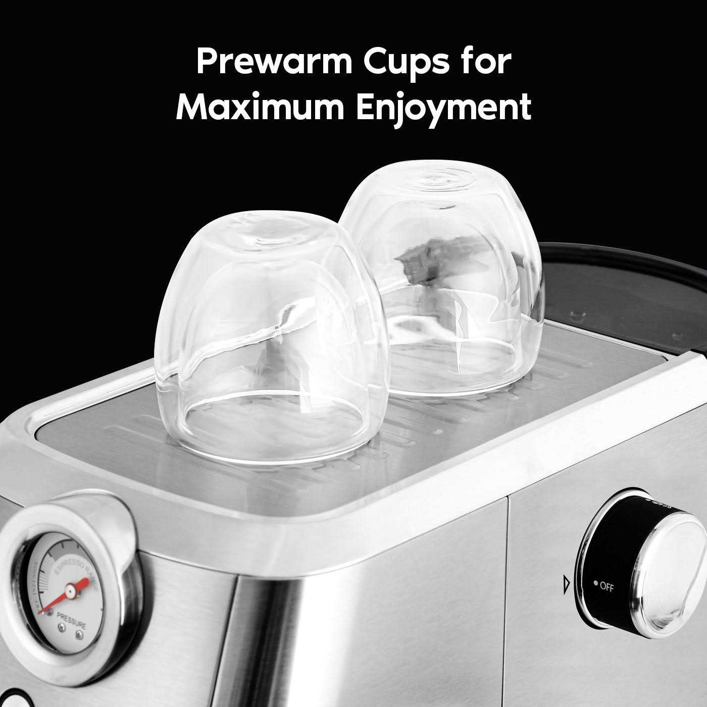 CASABREWS 20-Bar Espresso Coffee Machine with Powerful Steam Wand