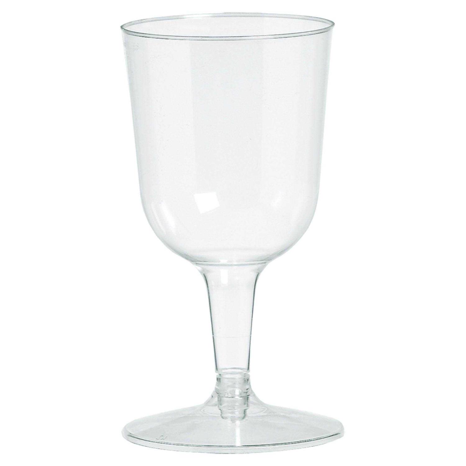 Amscan Clear Plastic Wine Glasses 5.5Oz