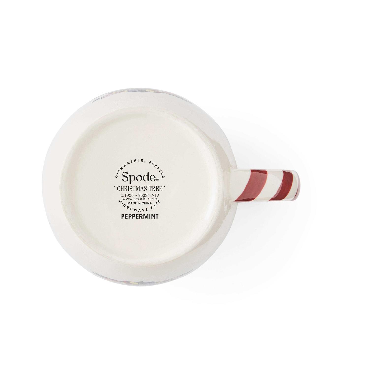 Spode Christmas Tree Mug with Peppermint Handles