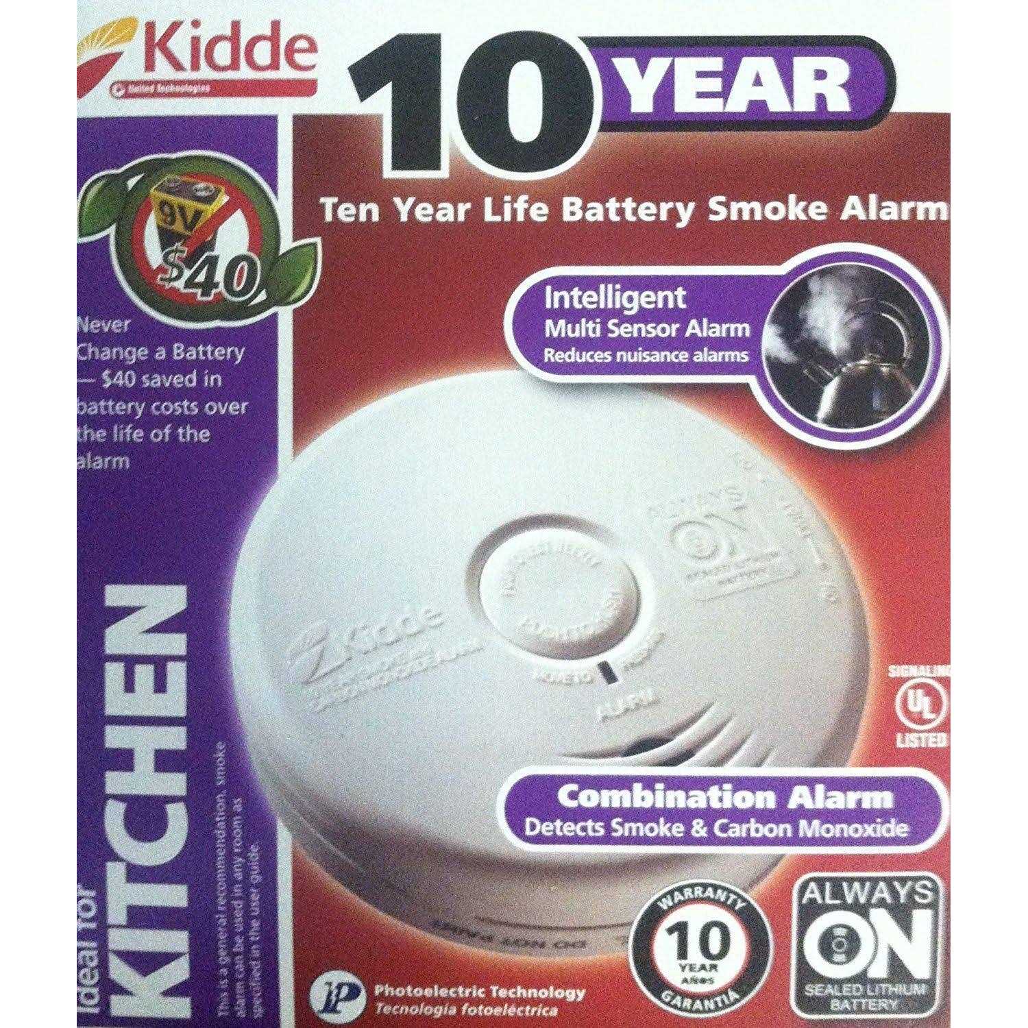 Kidde P3010K-CO Worry-Free Kitchen Smoke and Carbon Monoxide Alarm with 10 Year Sealed Battery