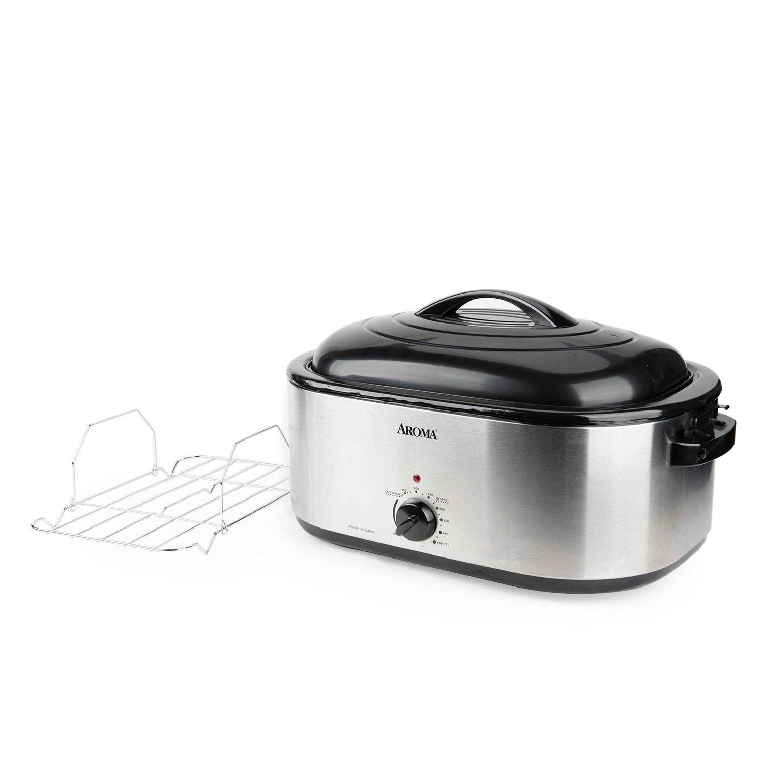 Aroma 22Qt Roaster Oven Electric Bake Home Kitchen Countertop Slow Cooker