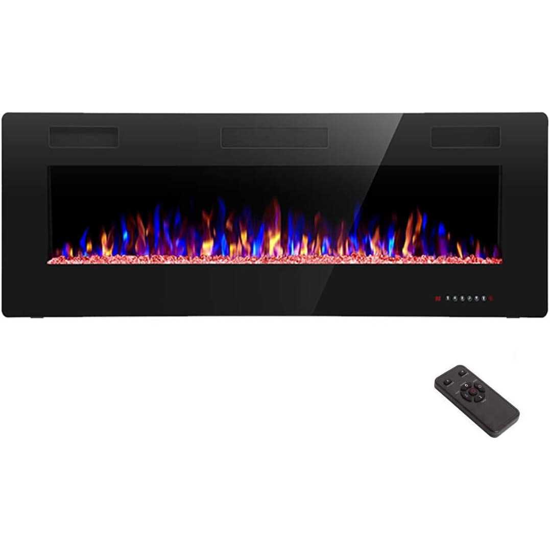 R.w.flame Electric Fireplace 50 inch Recessed And Wall Mounted,The Thinnest Fireplacelow Noise