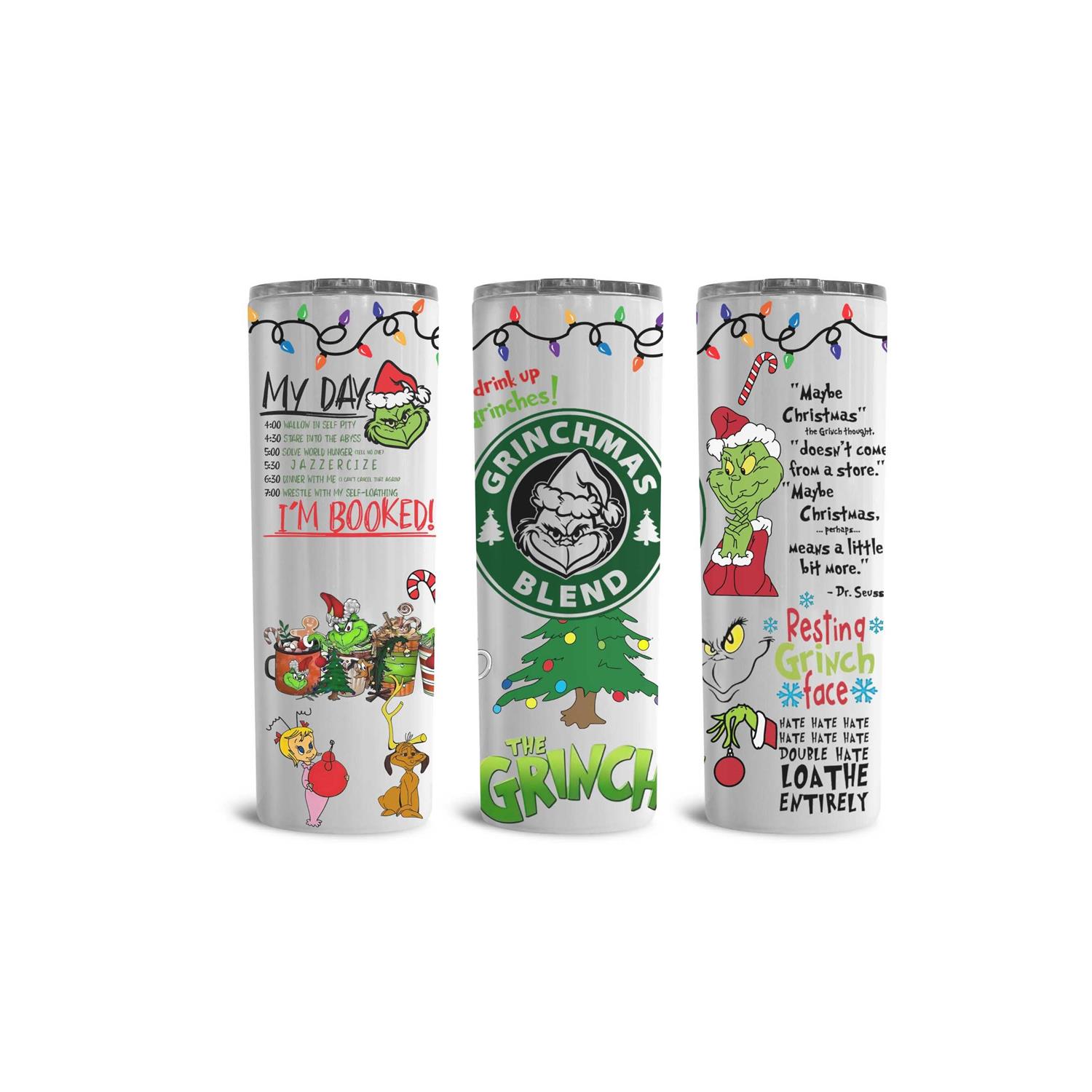 Gemelli Grinch Christmas 20oz Straight Tumbler