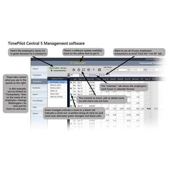 Timepilot Time Clock,Touchscreen 4520