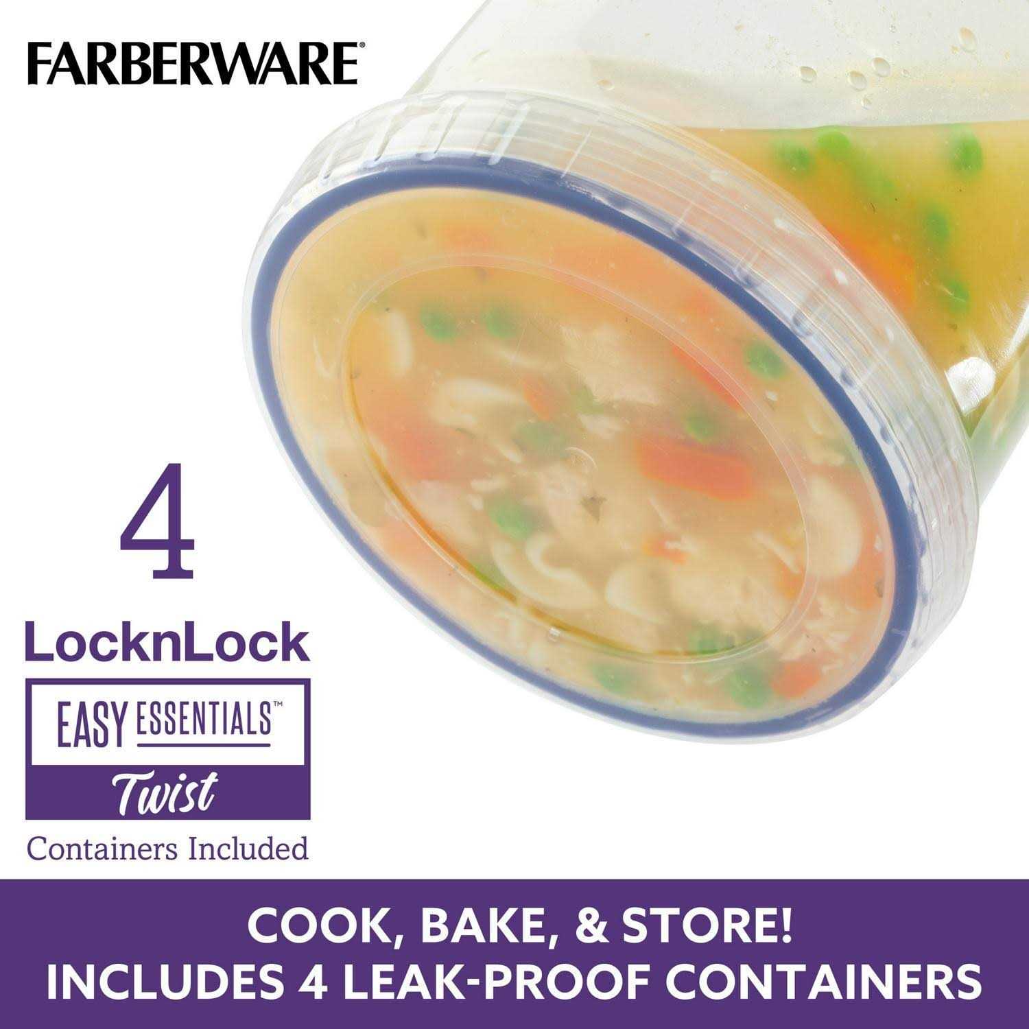 Farberware 20 Pc Easy Clean Aluminum Nonstick Cookware Pots and Pans Set
