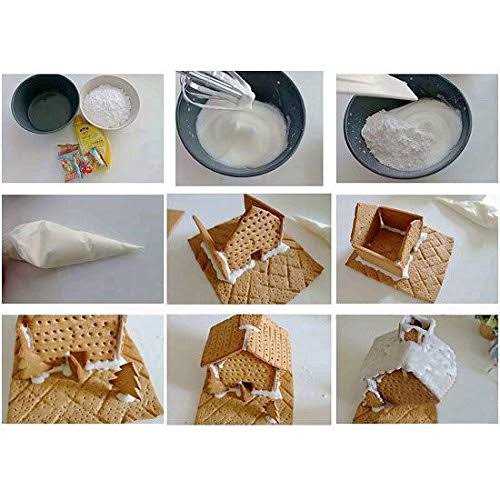 YXChome Gingerbread House Cookie Cutter Set 3D House Cookie Cutters