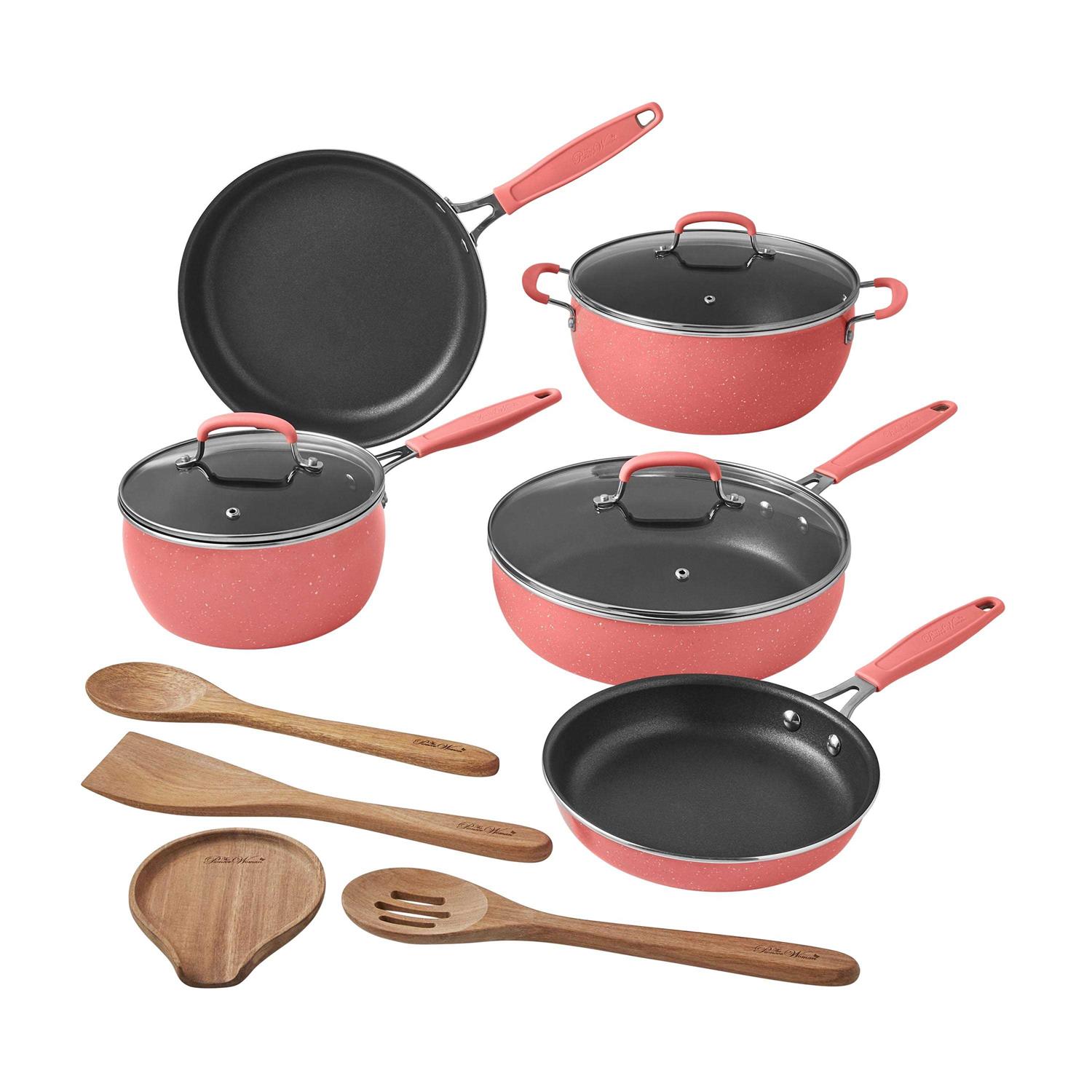 The Pioneer Woman Frontier Speckle 12-Piece Aluminum Cookware Set