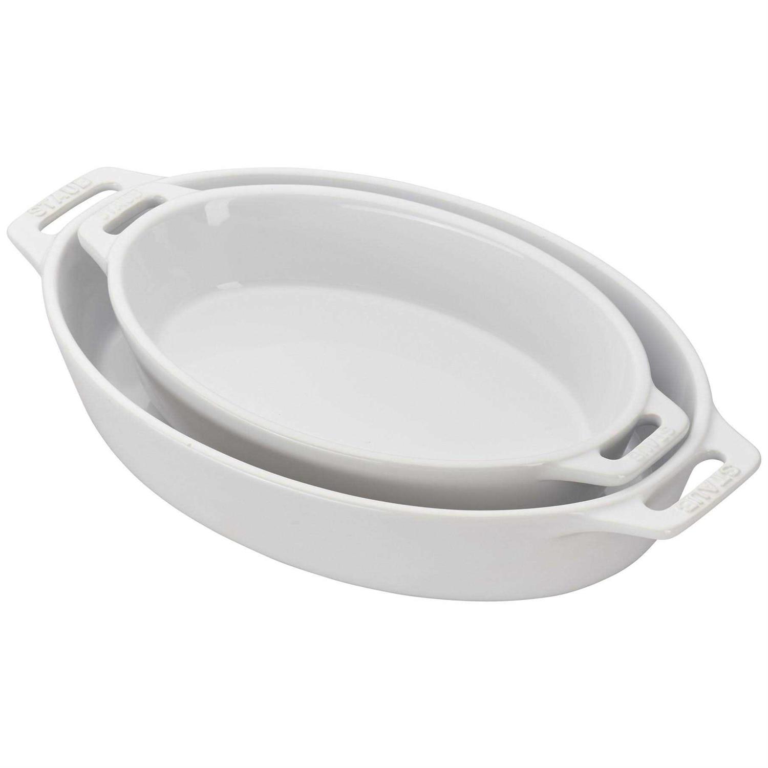 Staub 2-Piece Ceramic Oval Baking Dish Set