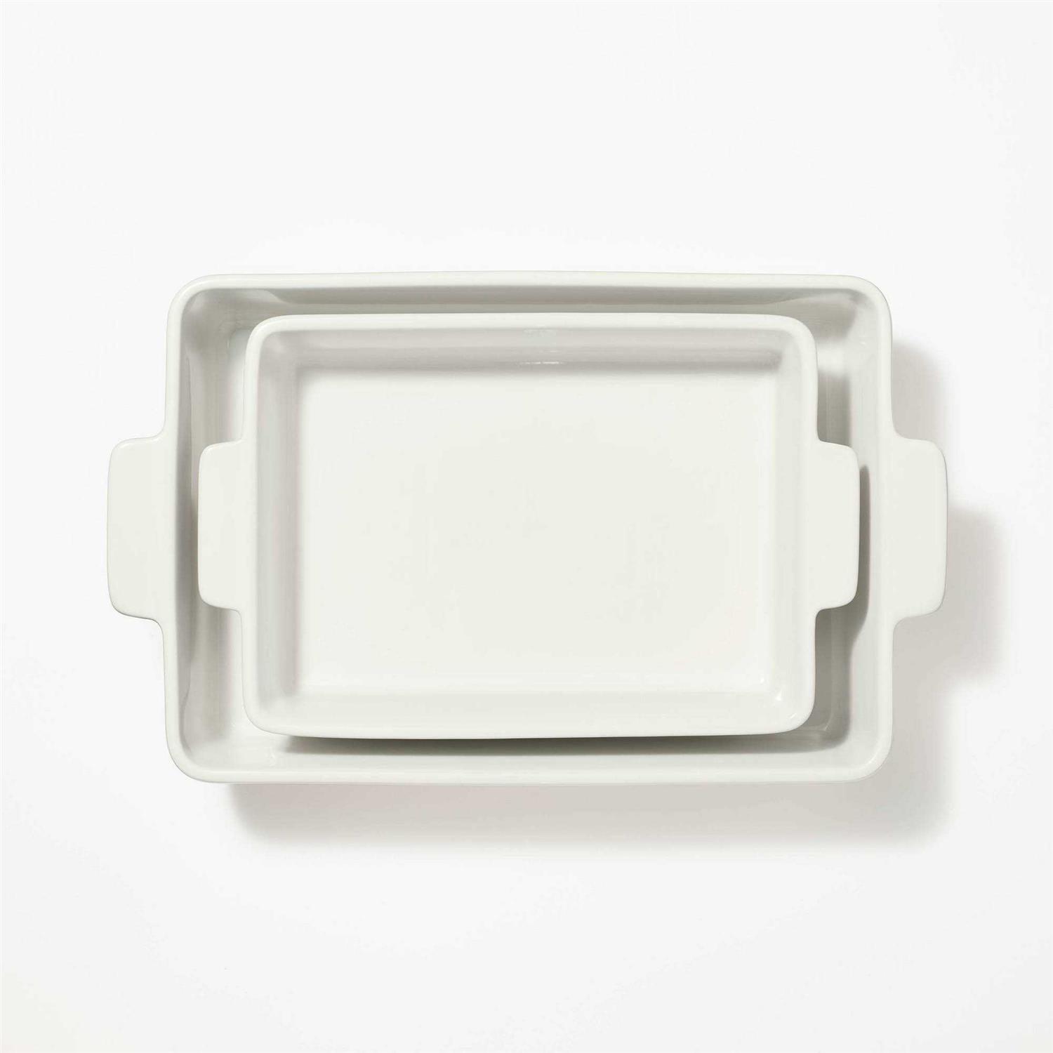 Figmint 2pc Stoneware Rectangle Baking Dish Set
