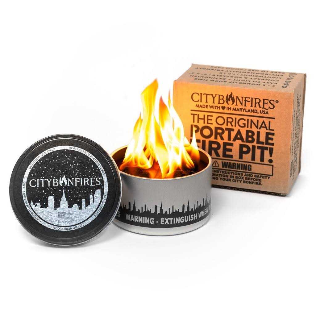5 Pack of City Bonfires Portable Fire Pit Compact and Lightweight