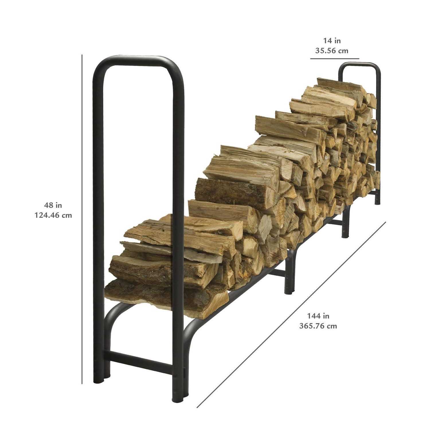 Pleasant Hearth LS938-144 12 ft Heavy Duty Log Rack