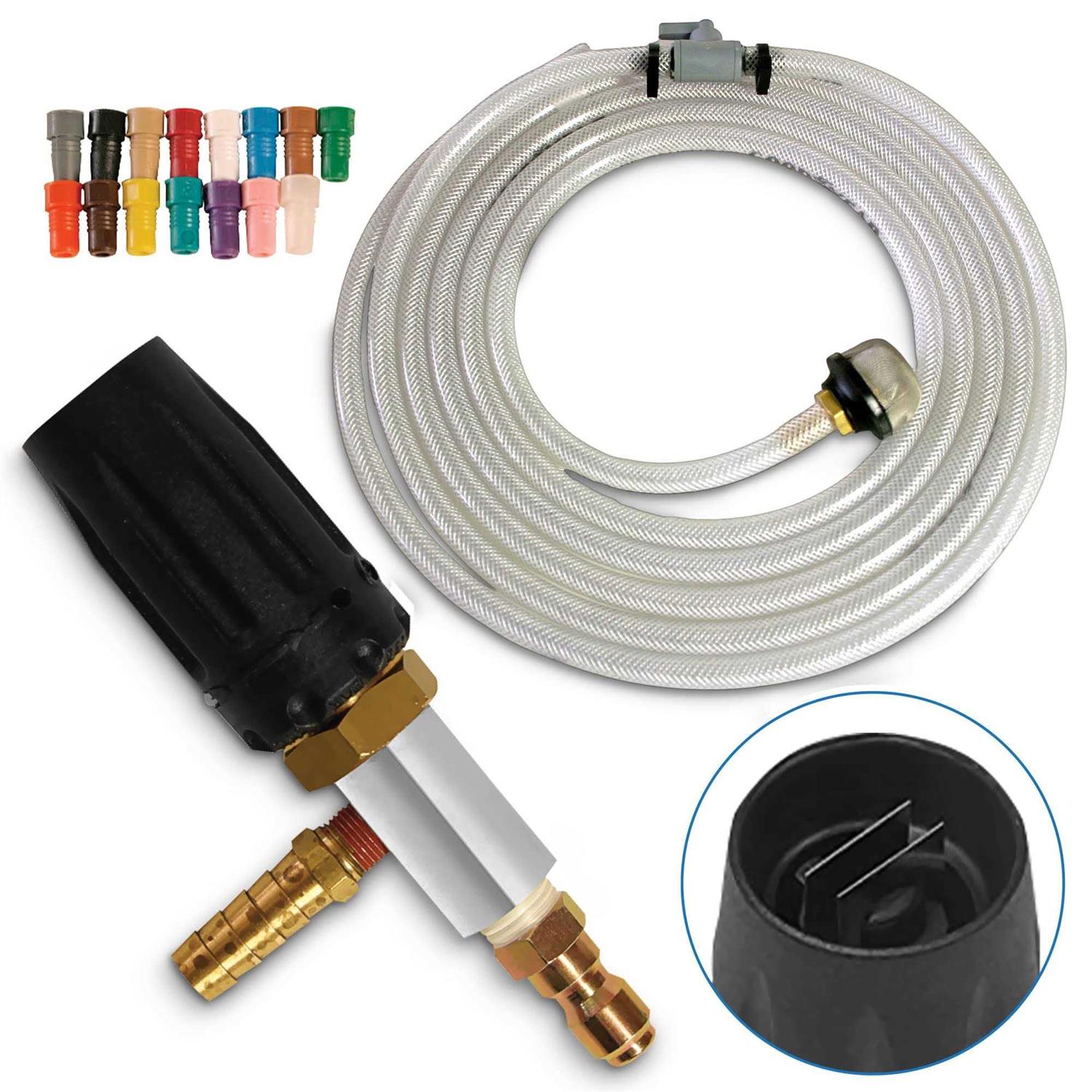 X-jet Kit GPM Adjustable Long-Range External Injection Variable Pressure Washing Nozzle