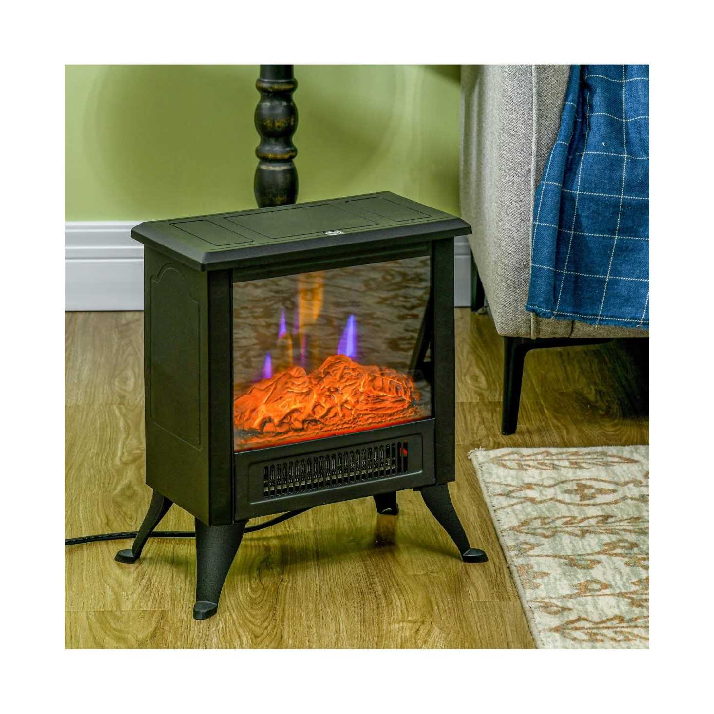 Homcom Electric Fireplace Heater w/ LED Flame Fireplace Stove