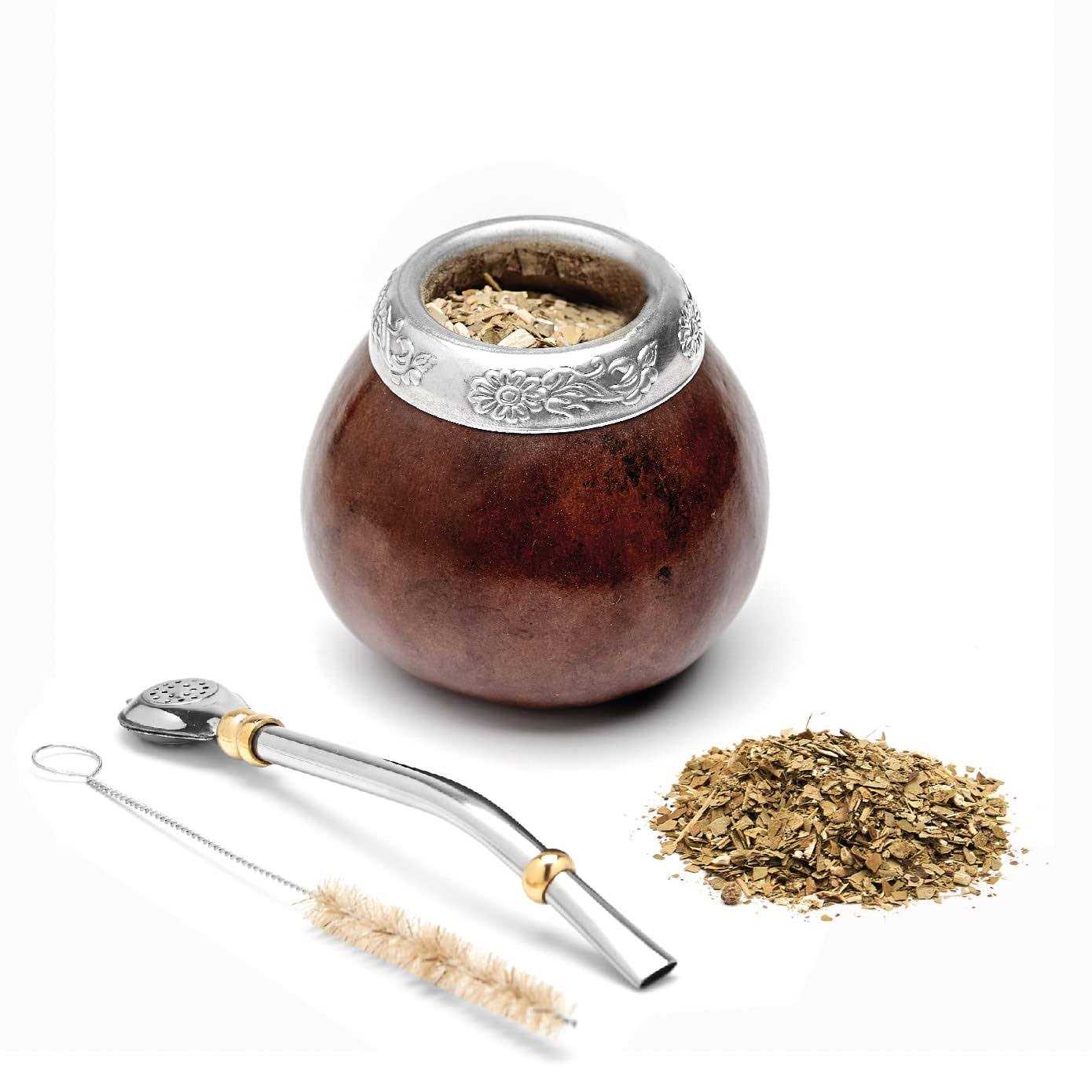 Balibetov Yerba Mate Gourd Set Includes Mate Tea Cup, Bombilla and Clean
